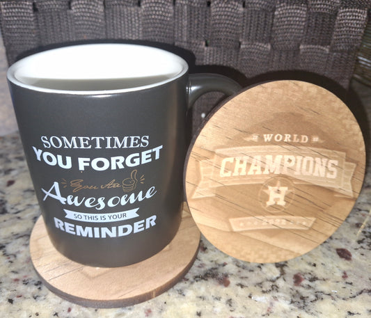 (Personalized Item) "Game Day" Wooden Coaster Set (Set of 4)