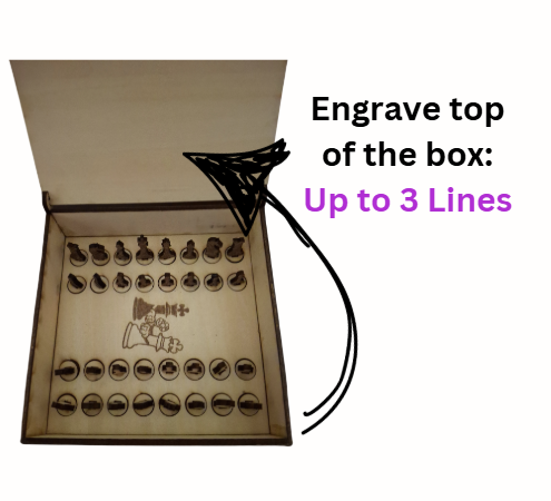 (Personalization Option) Mini Wooden Chess & Checkers Set – 2 Games in 1 Elegant Box