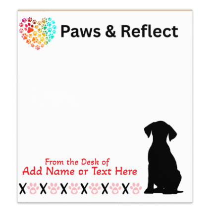 (Personalized Item) "Paws & Reflect" Premium Notepad