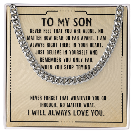 To My Son- Link Chain (Personalized Item)