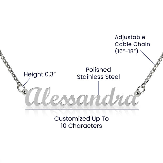 (Personalized Name Pendant – Stainless Steel or Gold Finish