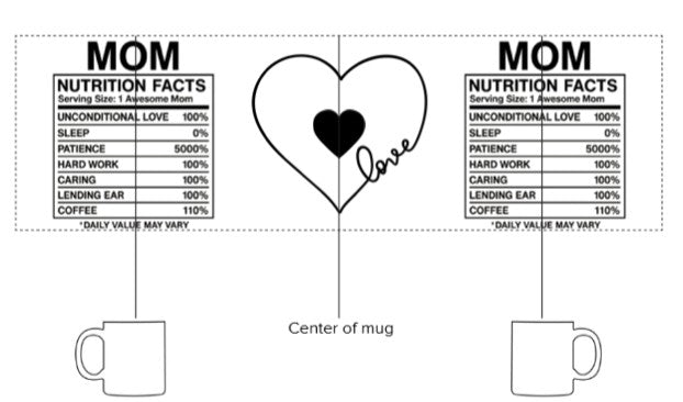 "Mom Nutrition Facts" Mug