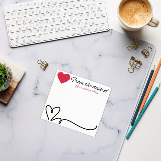 (Personalized Item) "Hearts- From the Desk of" Notepad