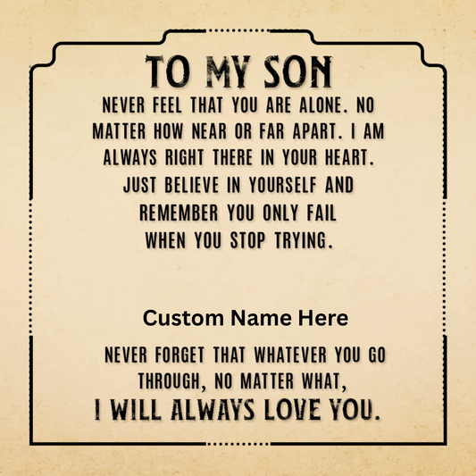To My Son- Link Chain (Personalized Item)