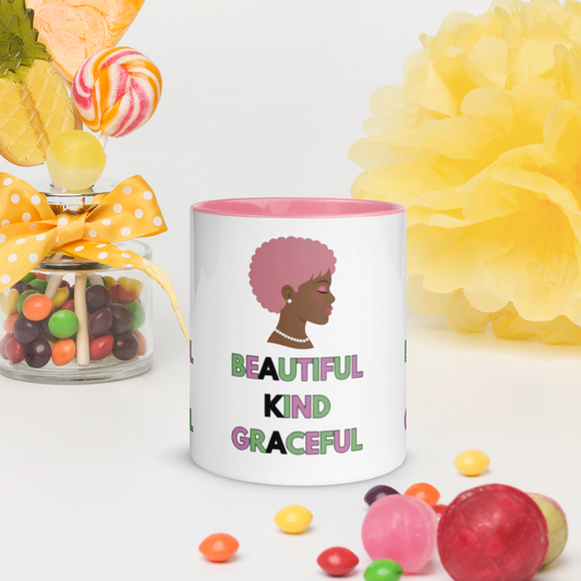 "Beautiful. Kind. Graceful." Empowerment Mug (PINK)