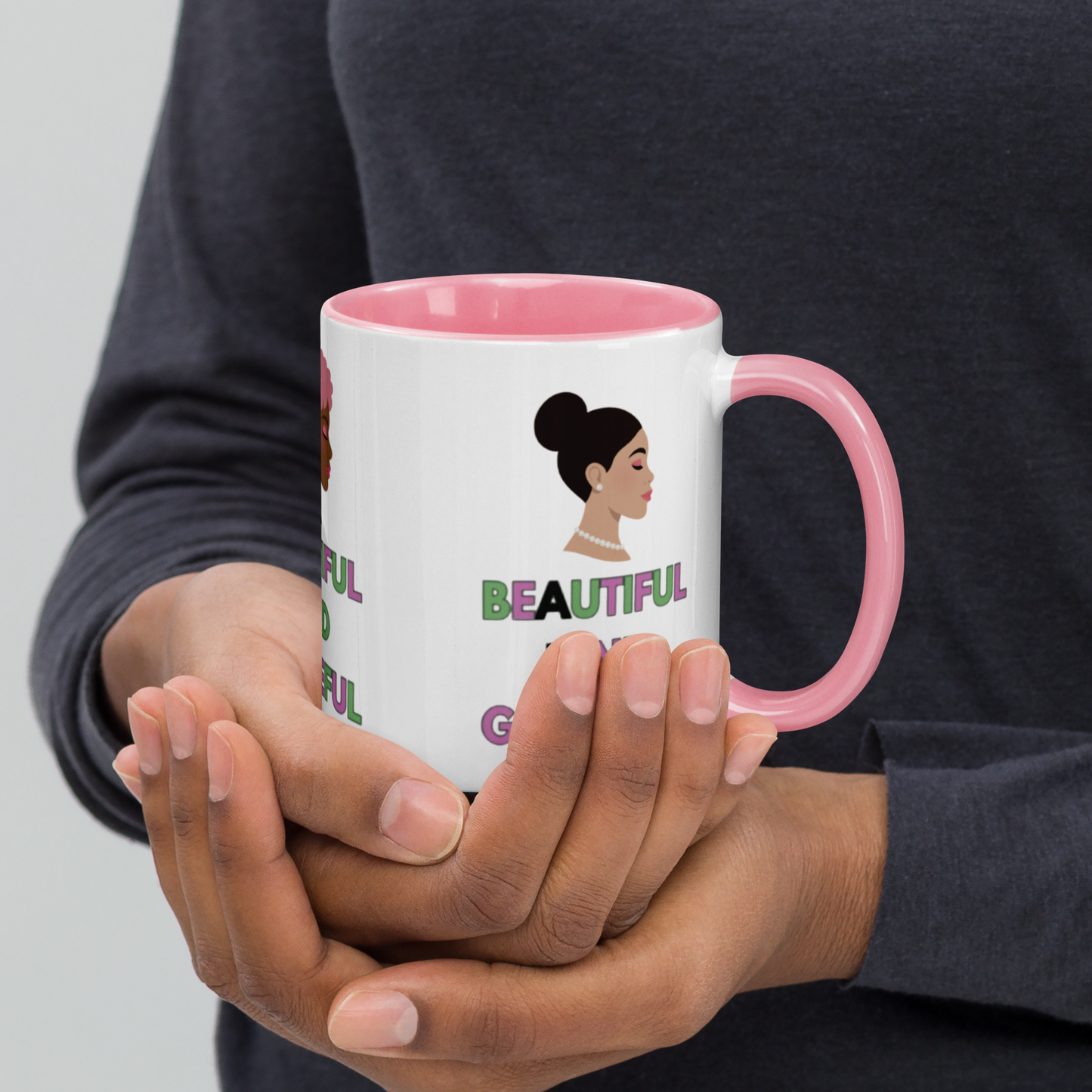 "Beautiful. Kind. Graceful." Empowerment Mug (PINK)