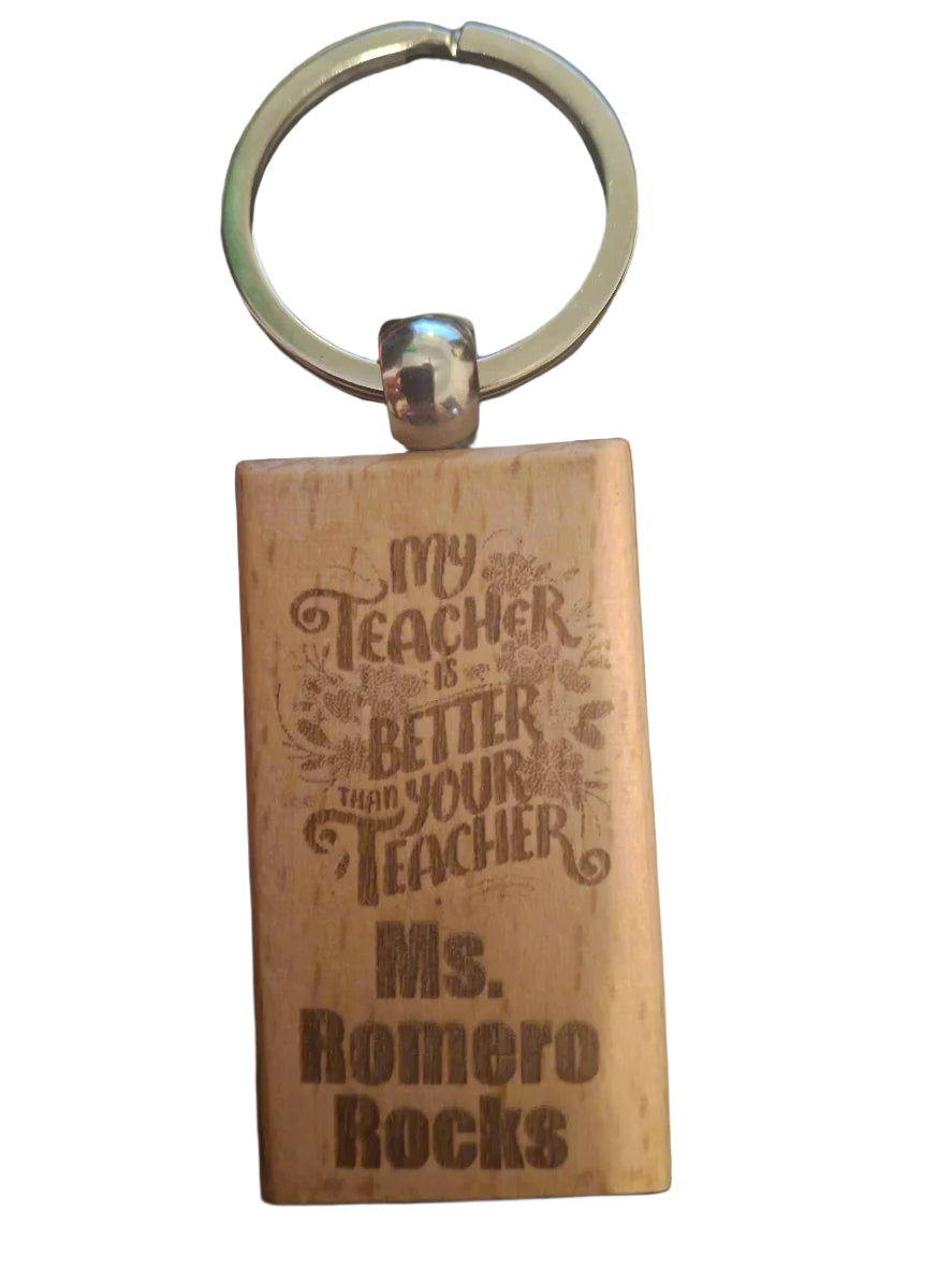 Teacher Appreciation Box- Personalized Pen, Notebook, Coaster & Keychain