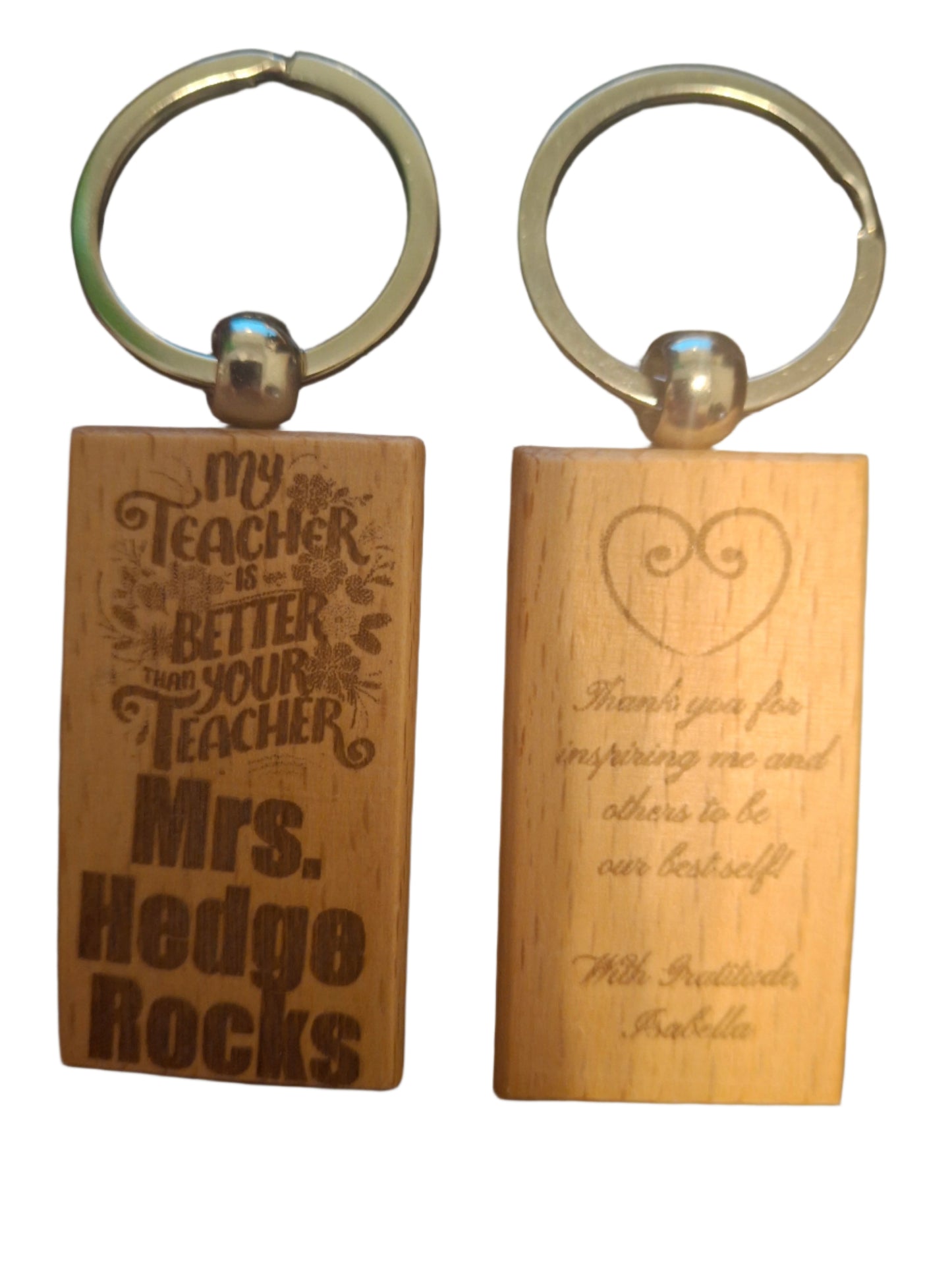 Teacher Appreciation Box- Personalized Pen, Notebook, Coaster & Keychain