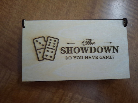 The Showdown – Mini Wooden Domino Set