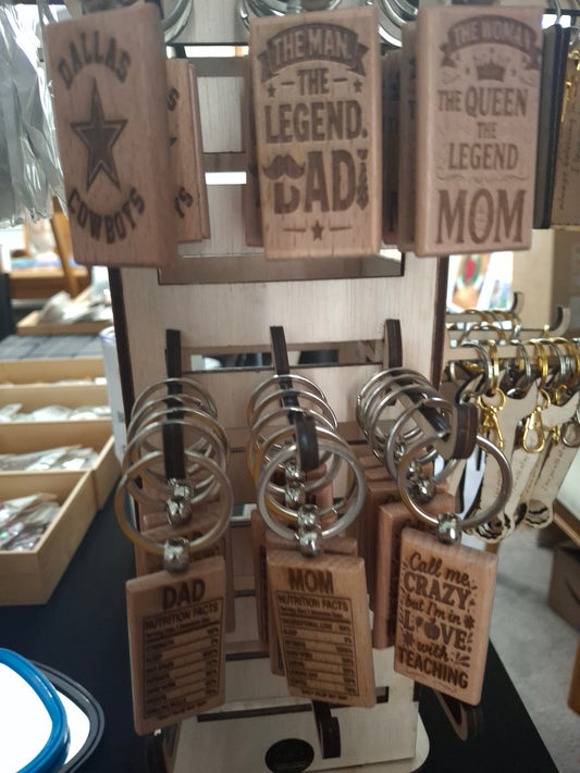 (Personalized Item) Wooden Keychain with your Personal Design