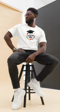 Celebrate Graduation in Style: Graduation Heart & Flowers (Unisex T-Shirt)