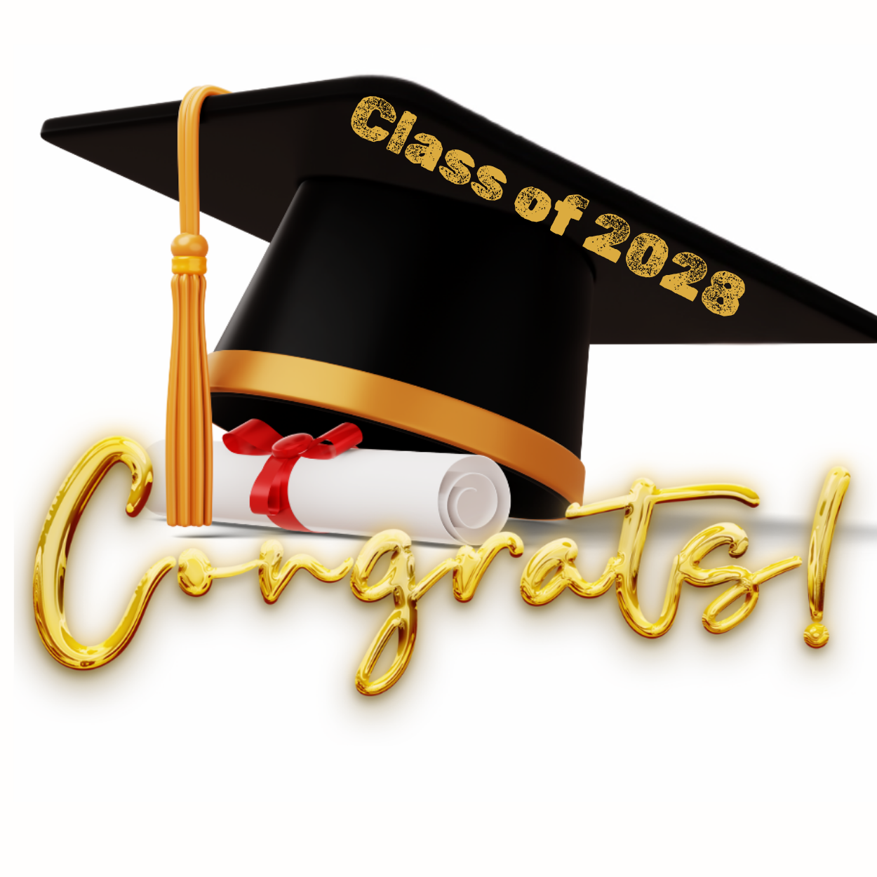 Celebrate Graduation in Style: Congrats with Cap & Diploma (Unisex T-Shirt)